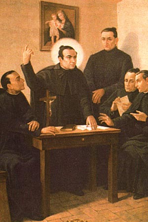 Padre Claret com os Co-fundadores da Congregação, cujo original está na Cúria Geral de Roma